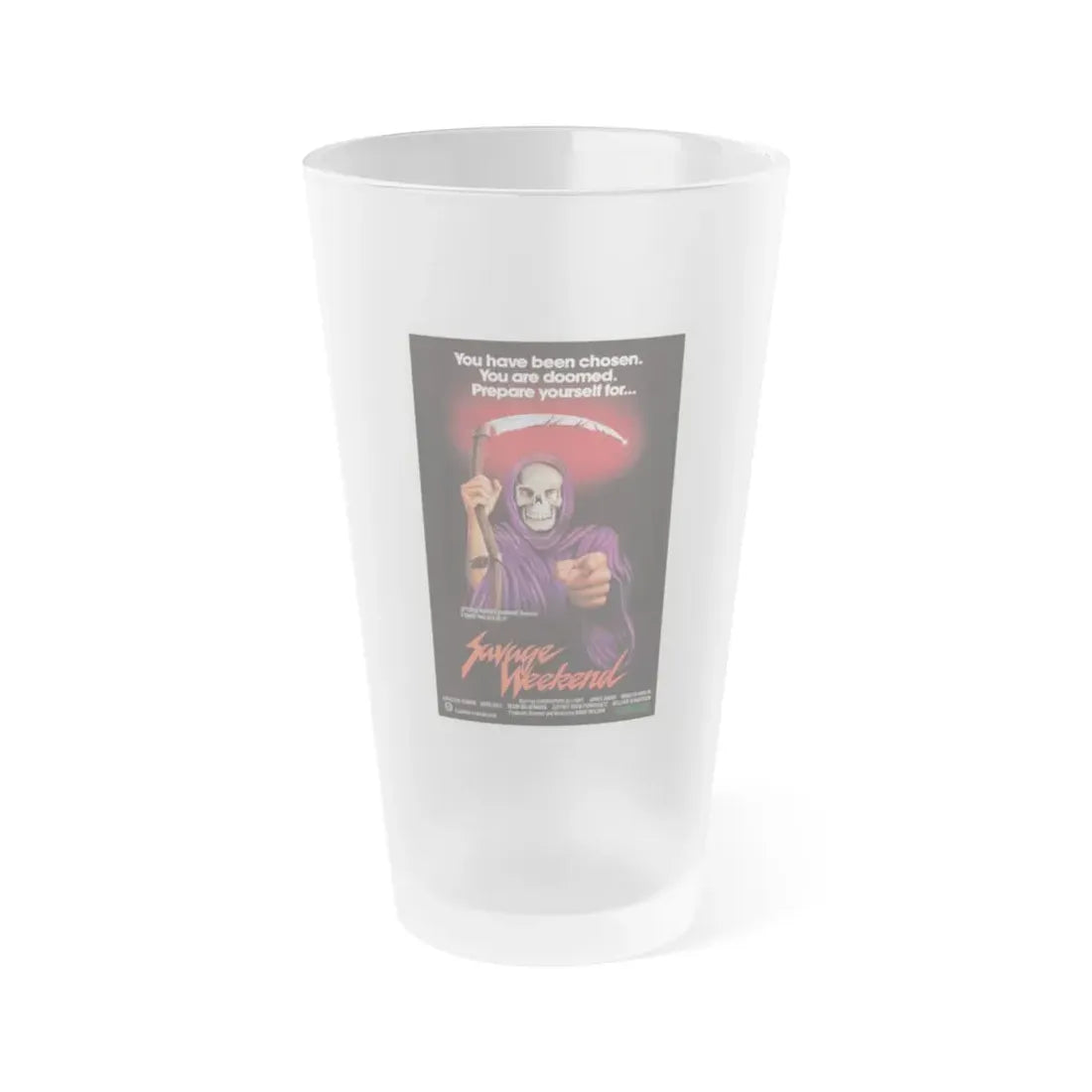 SAVAGE WEEKEND 1979 Movie Poster - Frosted Pint Glass 16oz 16oz Frosted - Go Mug Yourself