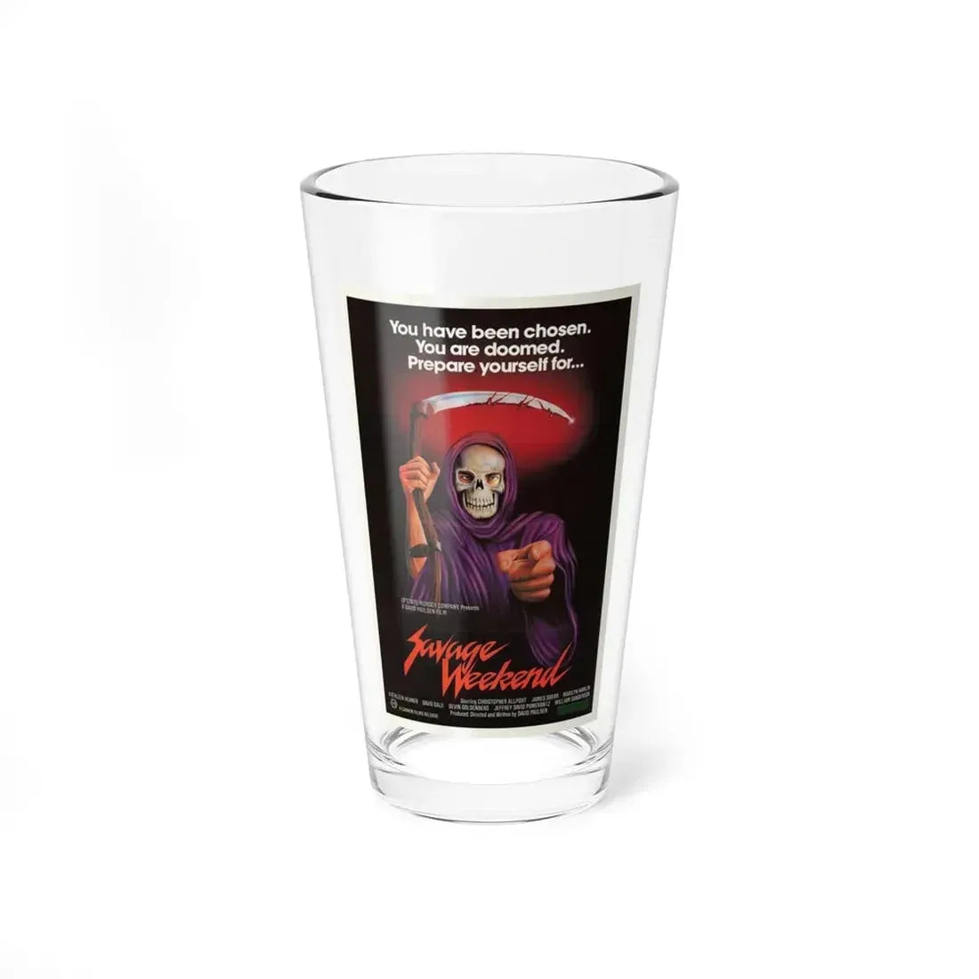 SAVAGE WEEKEND 1979 Movie Poster - Pint Glass 16oz 16oz - Go Mug Yourself