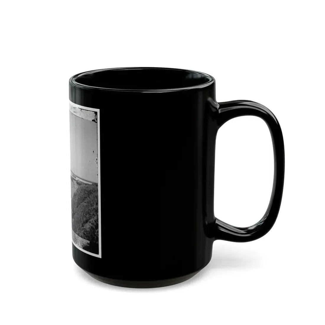 Savannah, Ga., Vicinity. Interior View Of Fort Mcallister, 14 Miles South Of The City; The Ogeechee River Beyond (U.S. Civil War) Black Coffee Mug - Go Mug Yourself