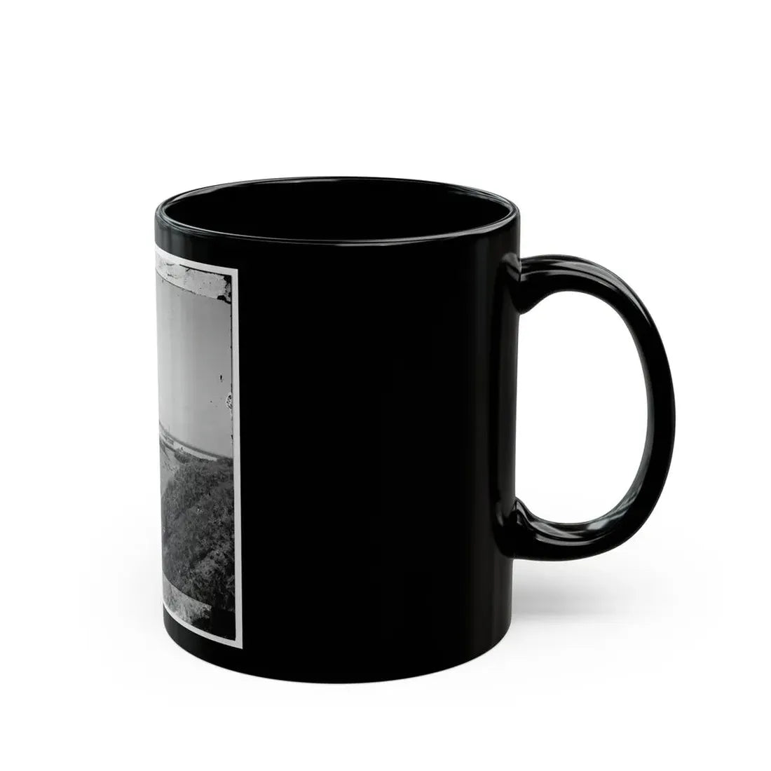 Savannah, Ga., Vicinity. Interior View Of Fort Mcallister, 14 Miles South Of The City; The Ogeechee River Beyond (U.S. Civil War) Black Coffee Mug - Go Mug Yourself
