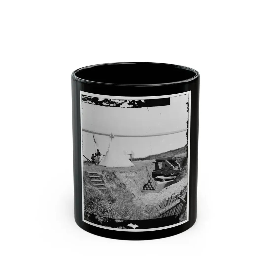 Savannah, Ga., Vicinity. Signal Station On The Ogeechee At Fort Mcallister (U.S. Civil War) Black Coffee Mug 11oz - Go Mug Yourself