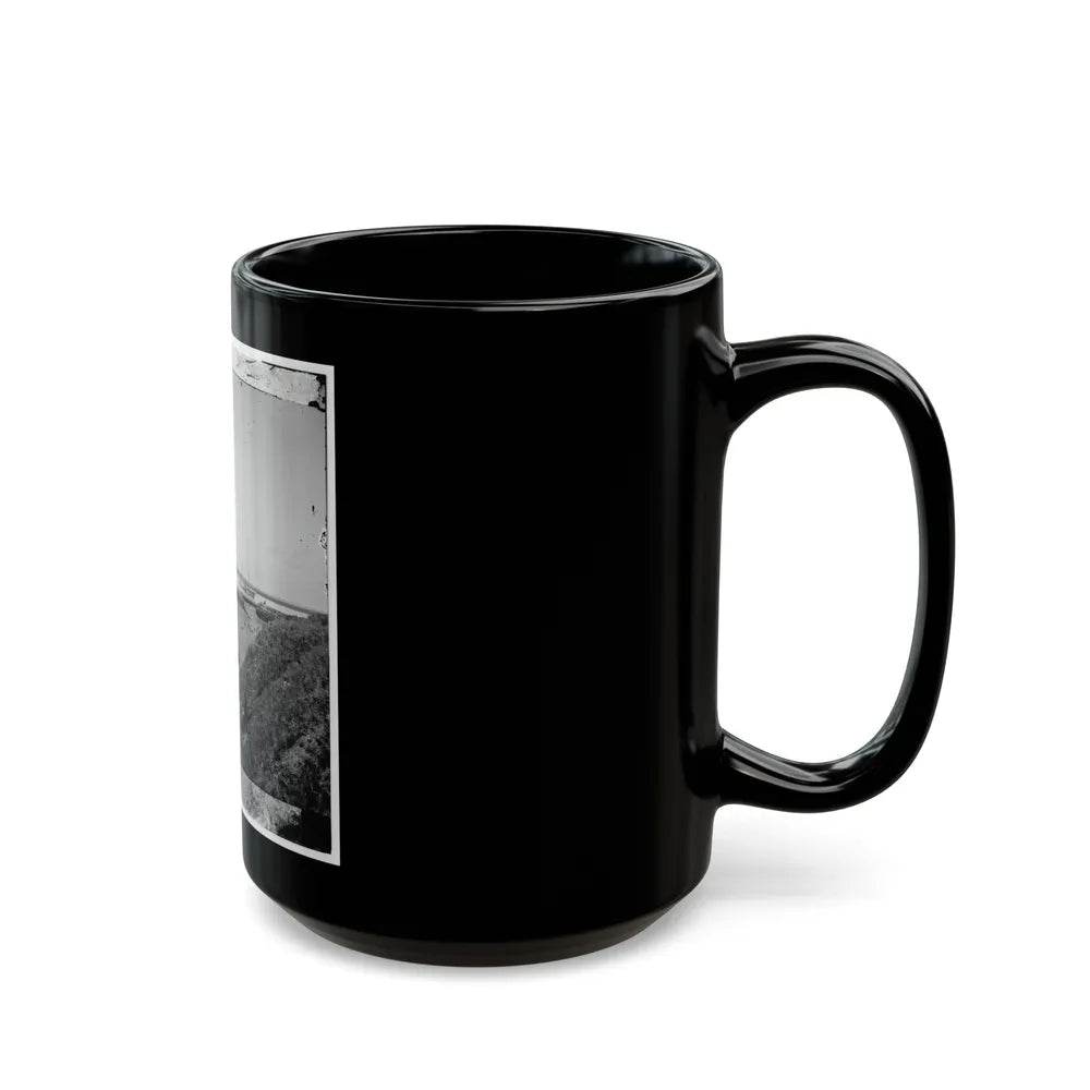 Savannah, Ga., Vicinity. Interior View Of Fort Mcallister, 14 Miles South Of The City; The Ogeechee River Beyond (U.S. Civil War) Black Coffee Mug-Go Mug Yourself