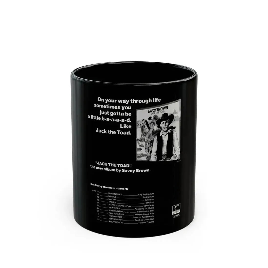Savoy Brown 1973 (Music Poster) Black Coffee Mug 11oz - Go Mug Yourself