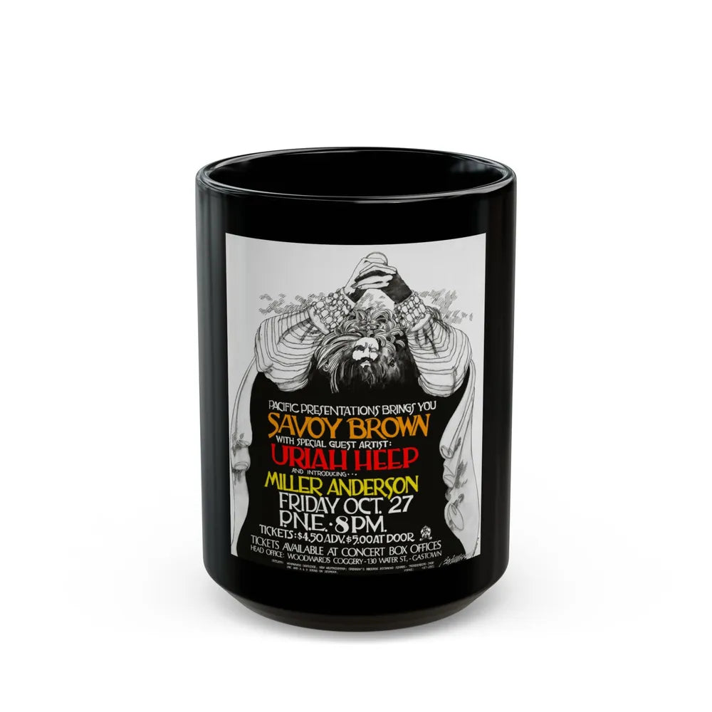 Savoy Brown (Music Poster) Black Coffee Mug-15oz-Go Mug Yourself