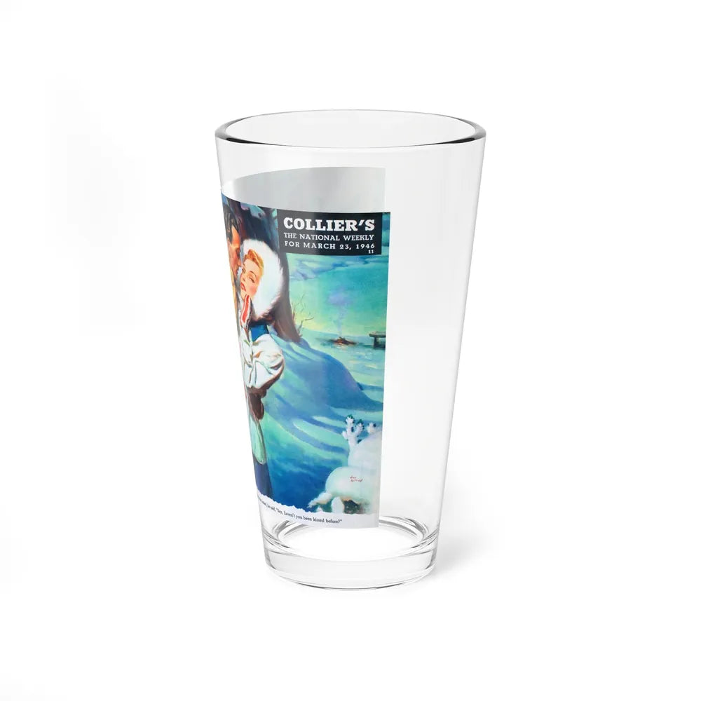 Say, Haven't You Been Kissed Before, Collier's, March 23, 1946 (Magazine Illustration) Pint Glass 16oz - Go Mug Yourself