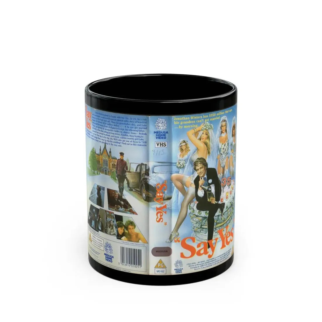 SAY YES (VHS COVER) - Black Coffee Mug 11oz - Go Mug Yourself