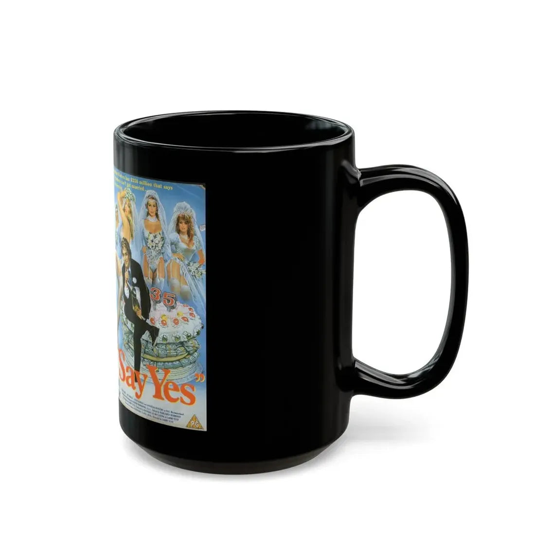 SAY YES (VHS COVER) - Black Coffee Mug - Go Mug Yourself