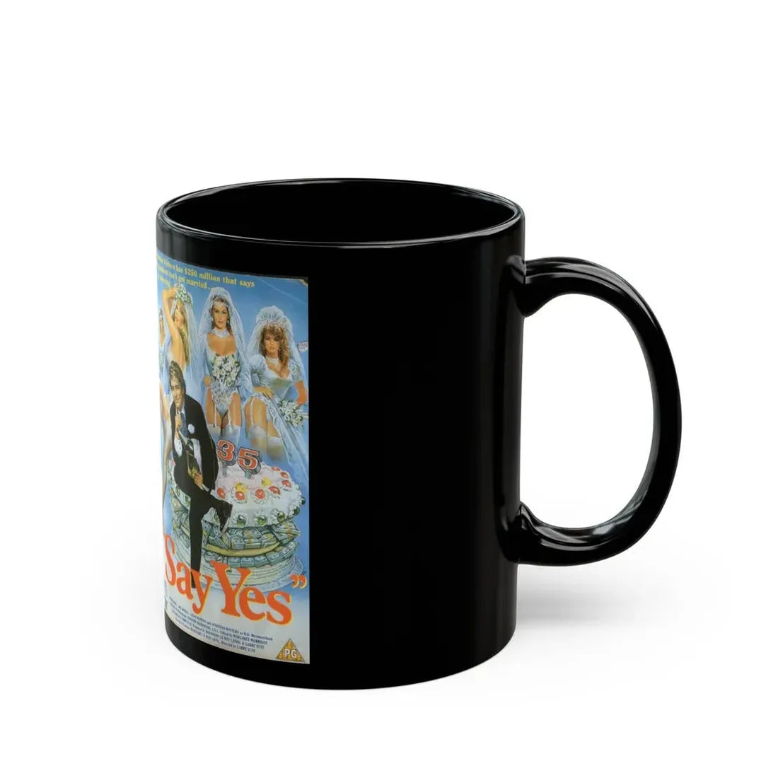 SAY YES (VHS COVER) - Black Coffee Mug - Go Mug Yourself