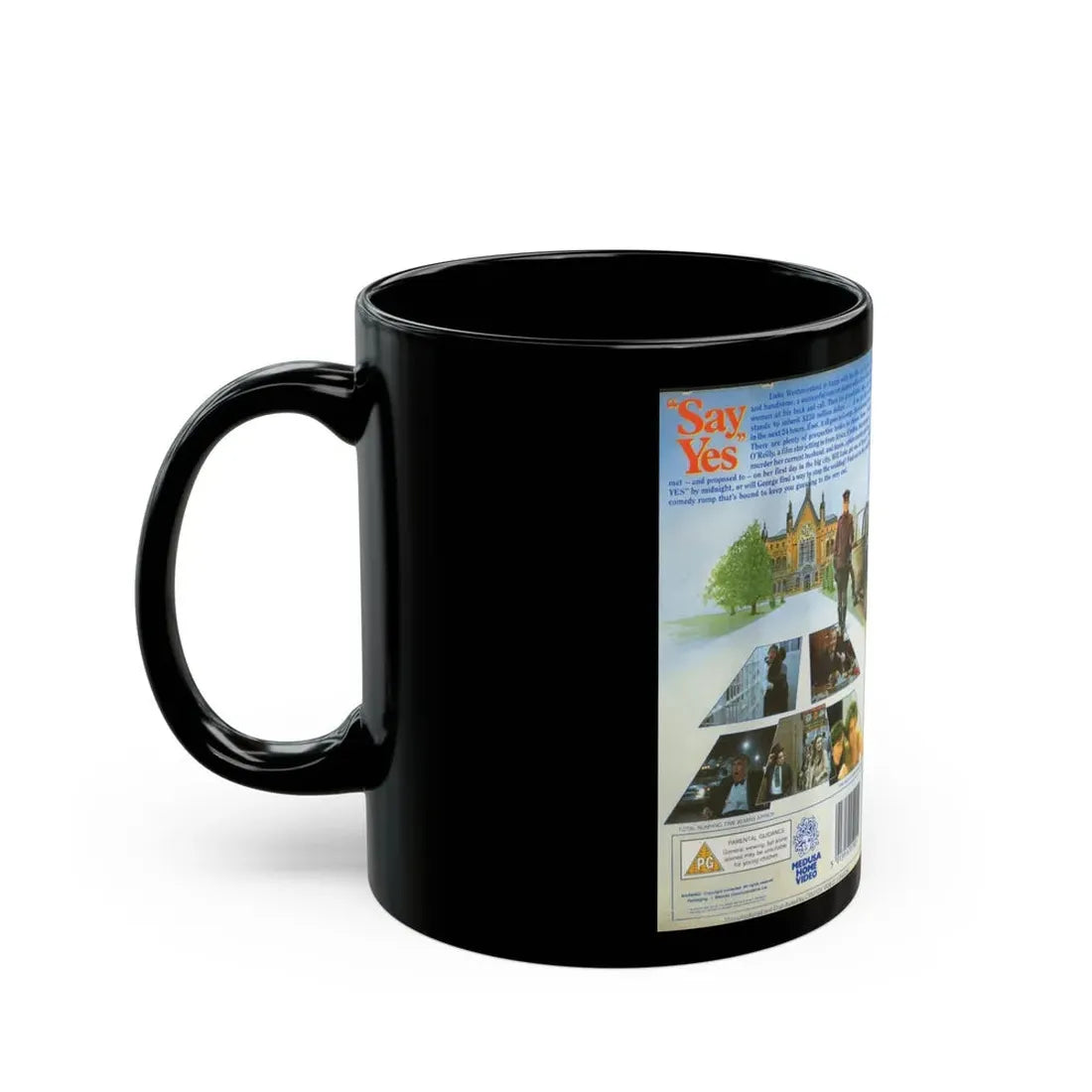 SAY YES (VHS COVER) - Black Coffee Mug - Go Mug Yourself