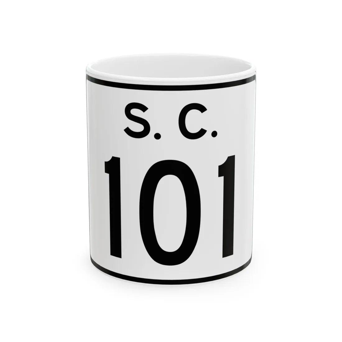 SC-101 (South Carolina) (Road Sign) White Coffee Mug 11oz - Go Mug Yourself