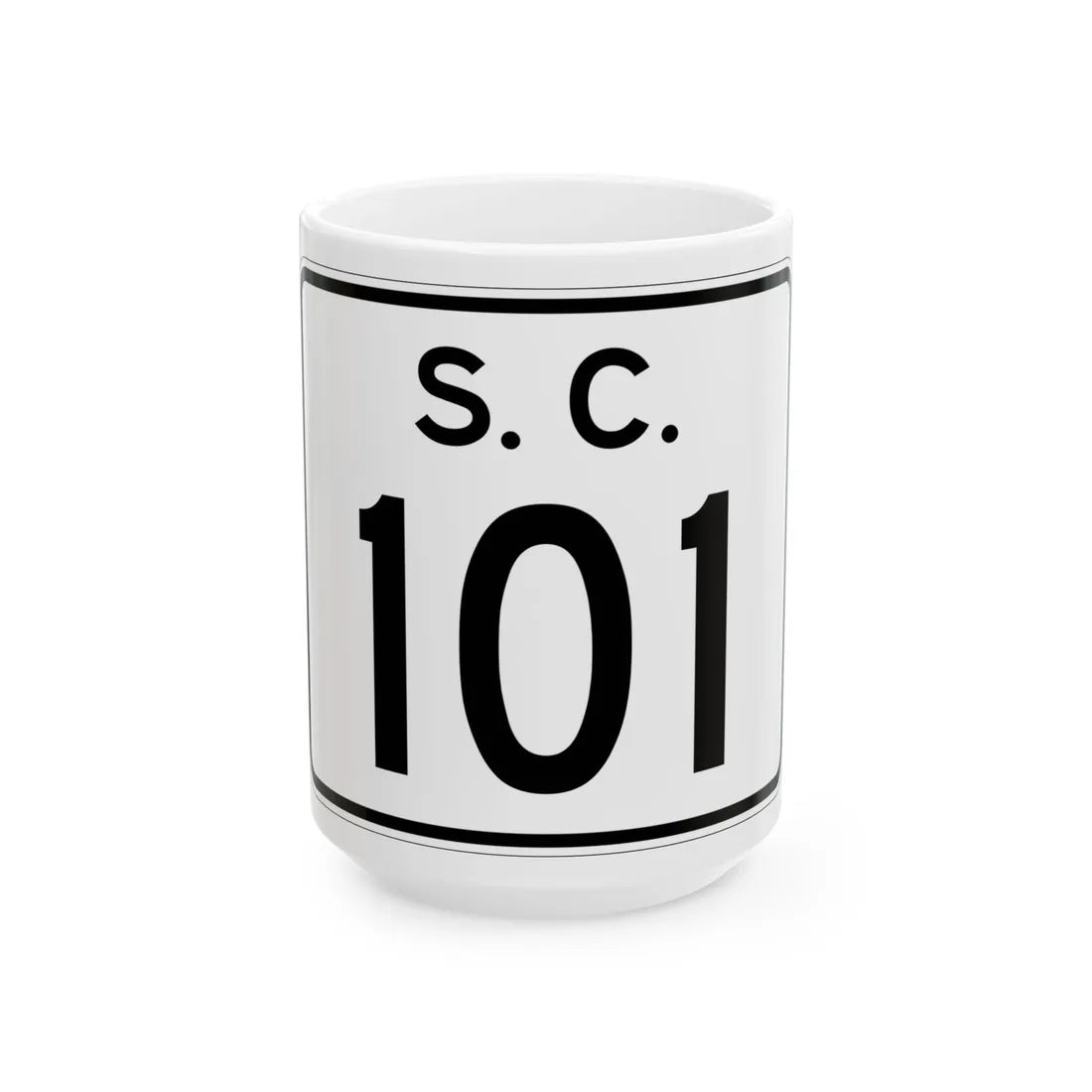 SC-101 (South Carolina) (Road Sign) White Coffee Mug 15oz - Go Mug Yourself