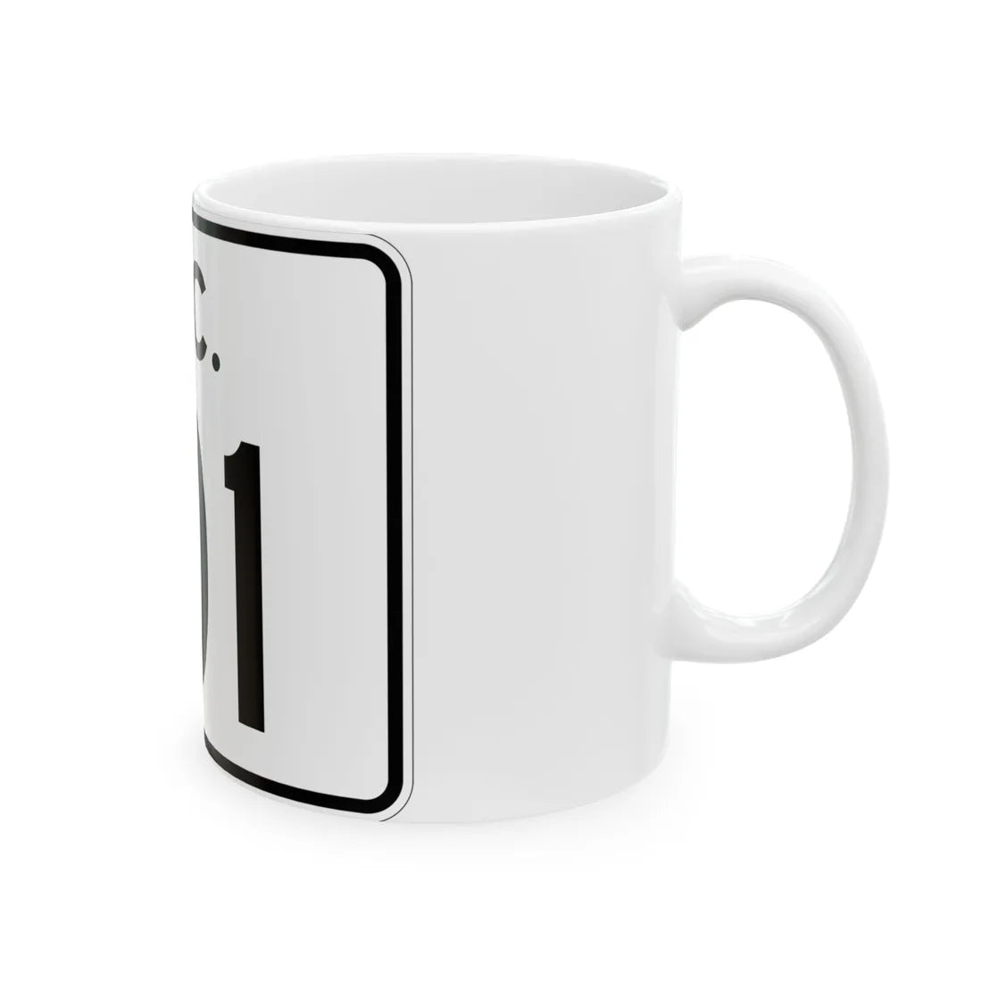 SC-101 (South Carolina) (Road Sign) White Coffee Mug - Go Mug Yourself