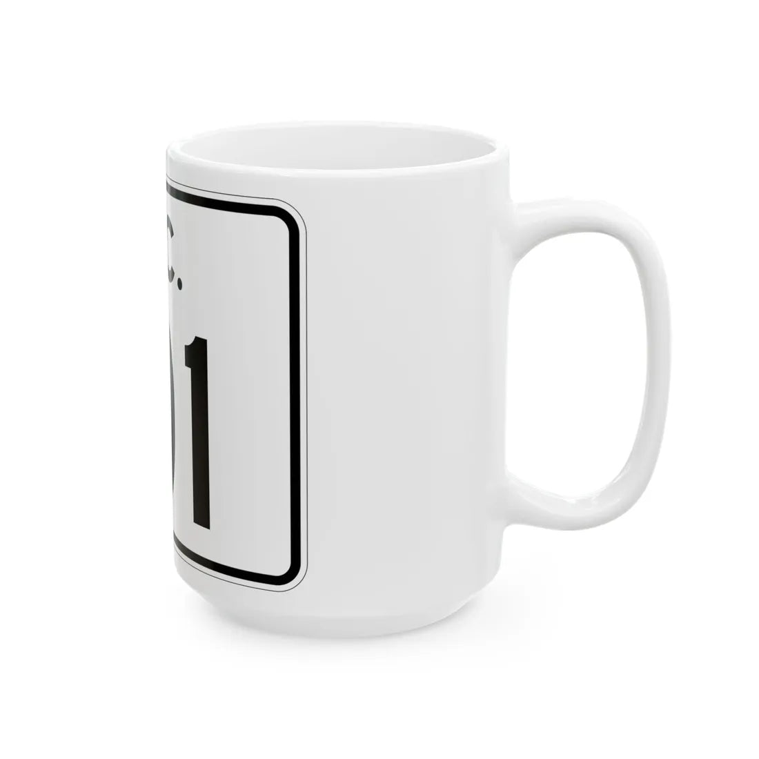 SC-101 (South Carolina) (Road Sign) White Coffee Mug - Go Mug Yourself