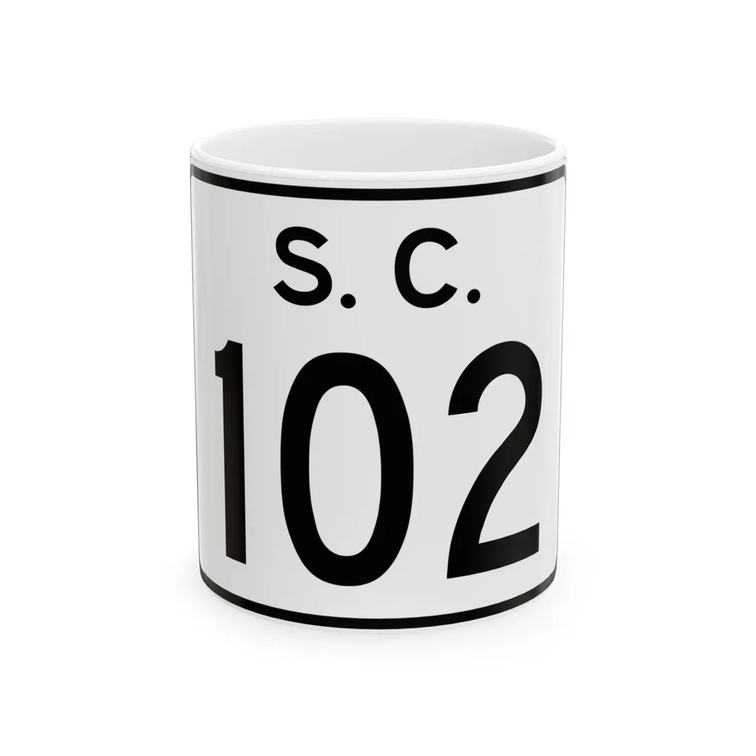 SC-102 (South Carolina) (Road Sign) White Coffee Mug 11oz - Go Mug Yourself