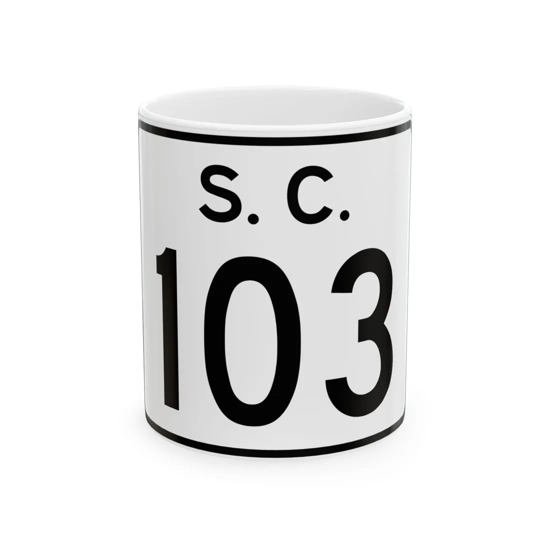 SC-103 (South Carolina) (Road Sign) White Coffee Mug 11oz - Go Mug Yourself