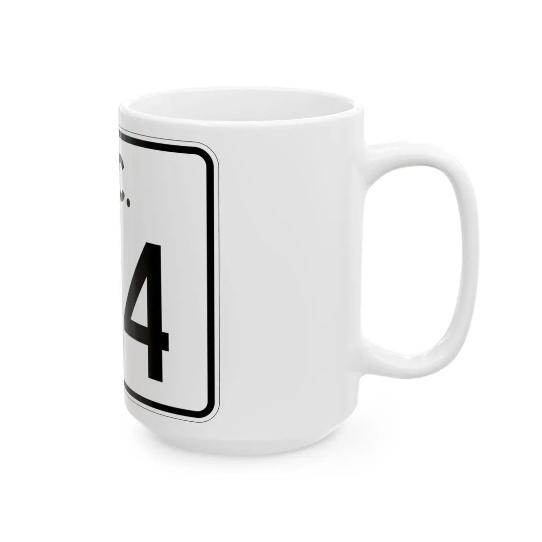 SC-104 (South Carolina) (Road Sign) White Coffee Mug - Go Mug Yourself