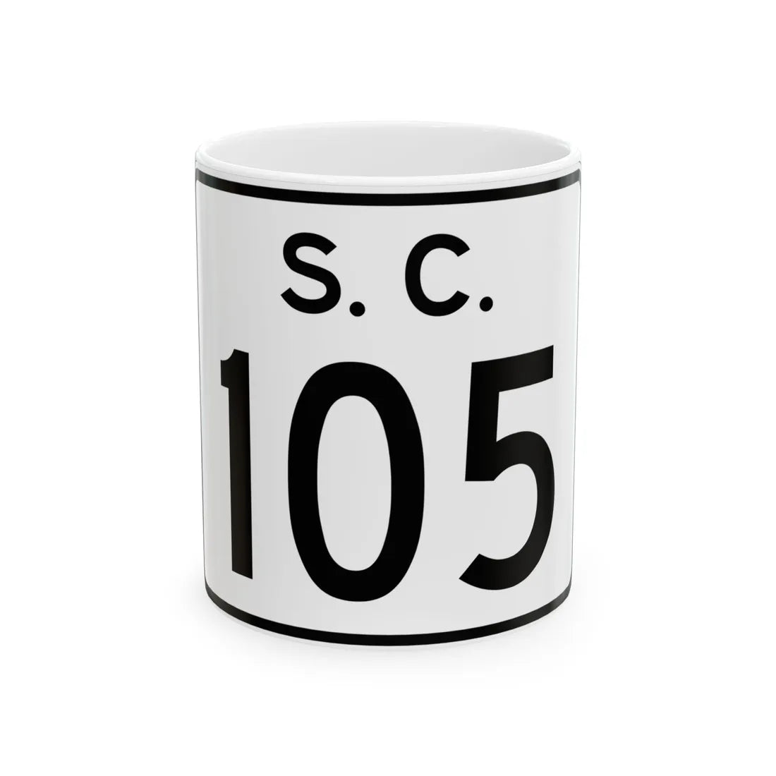 SC-105 (South Carolina) (Road Sign) White Coffee Mug 11oz - Go Mug Yourself