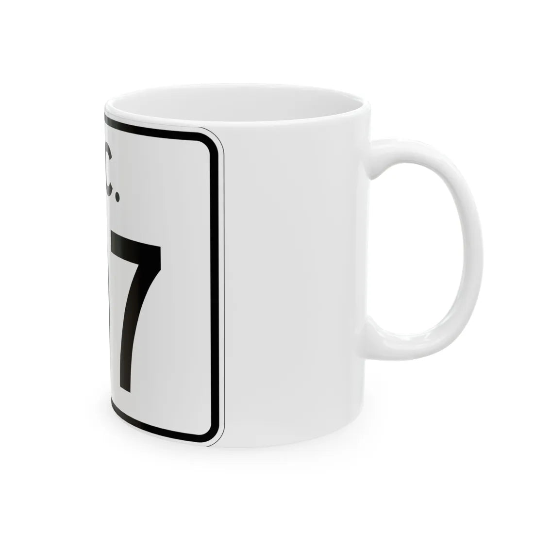 SC-107 (South Carolina) (Road Sign) White Coffee Mug - Go Mug Yourself