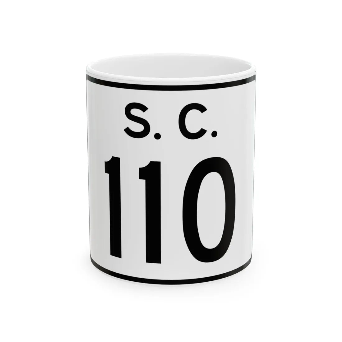 SC-110 (South Carolina) (Road Sign) White Coffee Mug 11oz - Go Mug Yourself