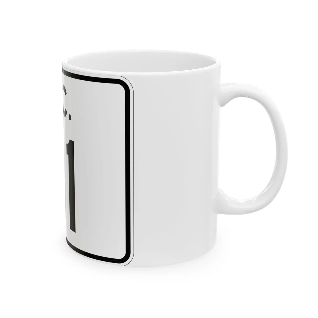 SC-111 (South Carolina) (Road Sign) White Coffee Mug - Go Mug Yourself
