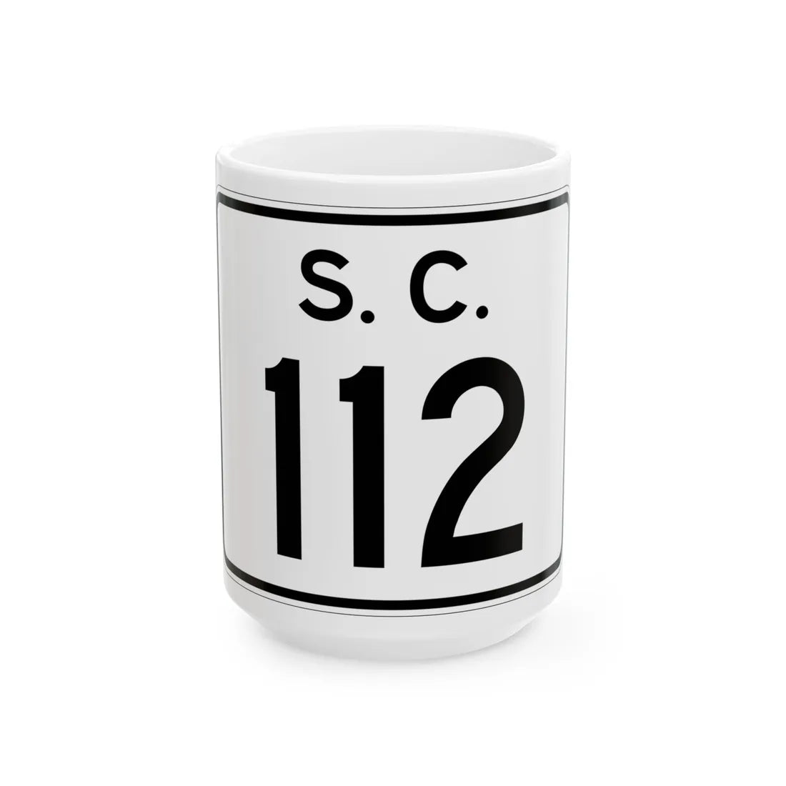 SC-112 (South Carolina) (Road Sign) White Coffee Mug 15oz - Go Mug Yourself