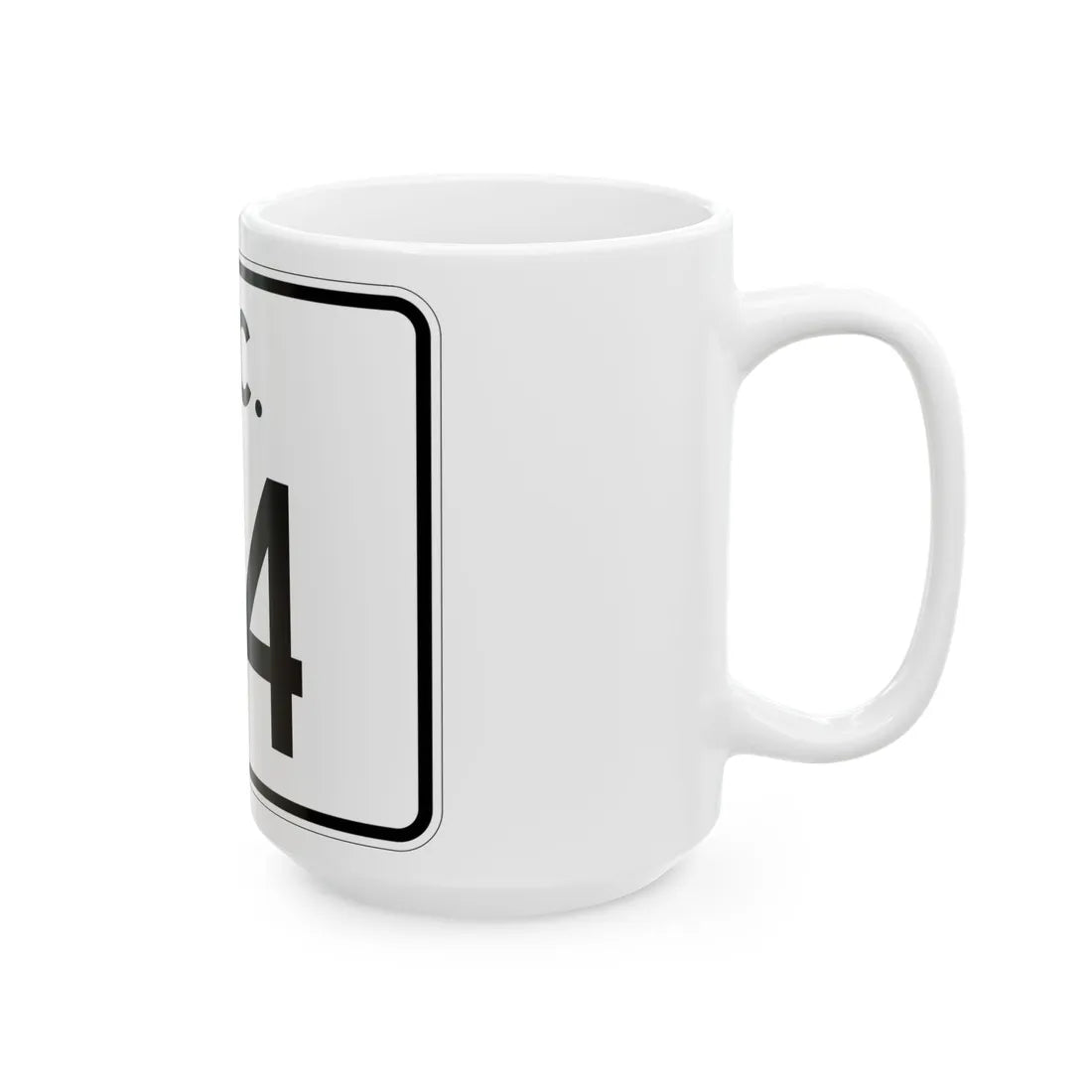SC-114 (South Carolina) (Road Sign) White Coffee Mug - Go Mug Yourself