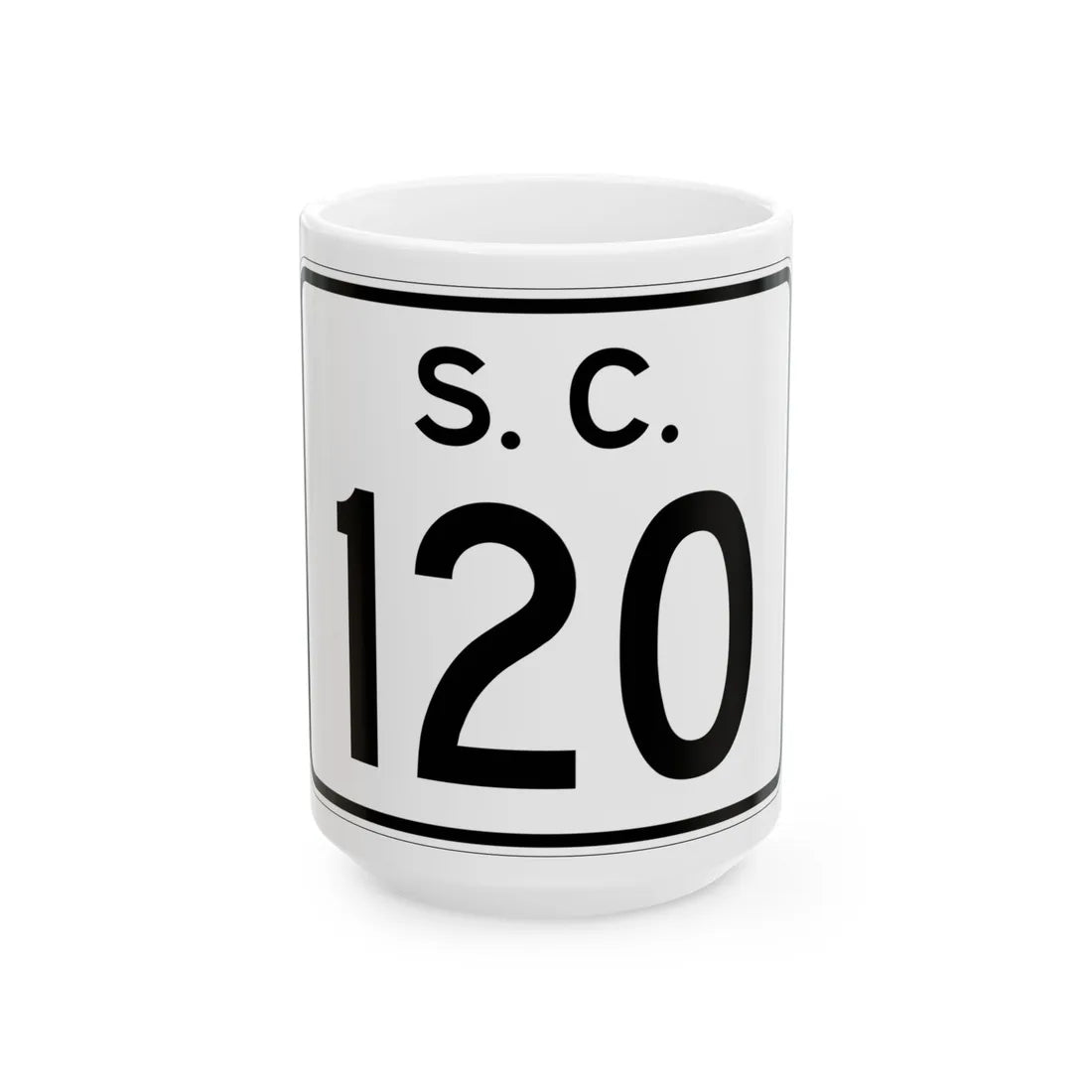 SC-120 (South Carolina) (Road Sign) White Coffee Mug 15oz - Go Mug Yourself