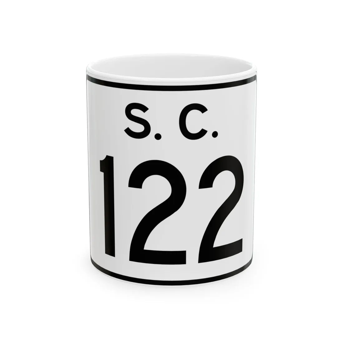 SC-122 (South Carolina) (Road Sign) White Coffee Mug 11oz - Go Mug Yourself