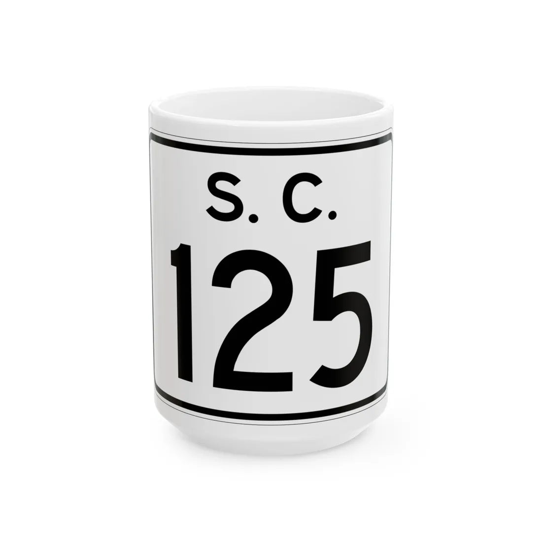 SC-125 (South Carolina) (Road Sign) White Coffee Mug 15oz - Go Mug Yourself