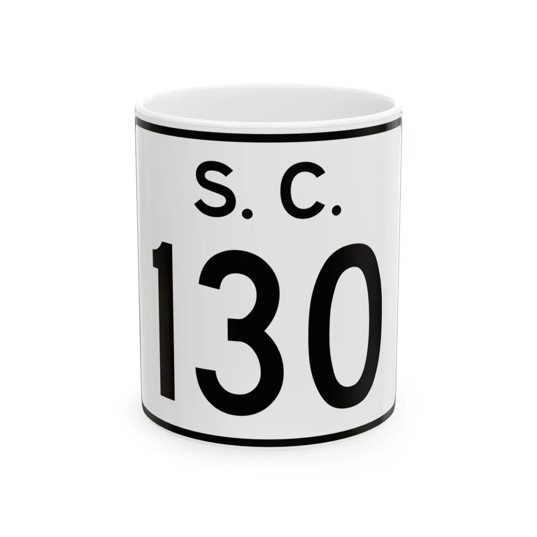 SC-130 (South Carolina) (Road Sign) White Coffee Mug 11oz - Go Mug Yourself