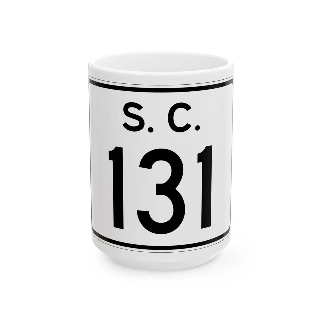 SC-131 (South Carolina) (Road Sign) White Coffee Mug 15oz - Go Mug Yourself