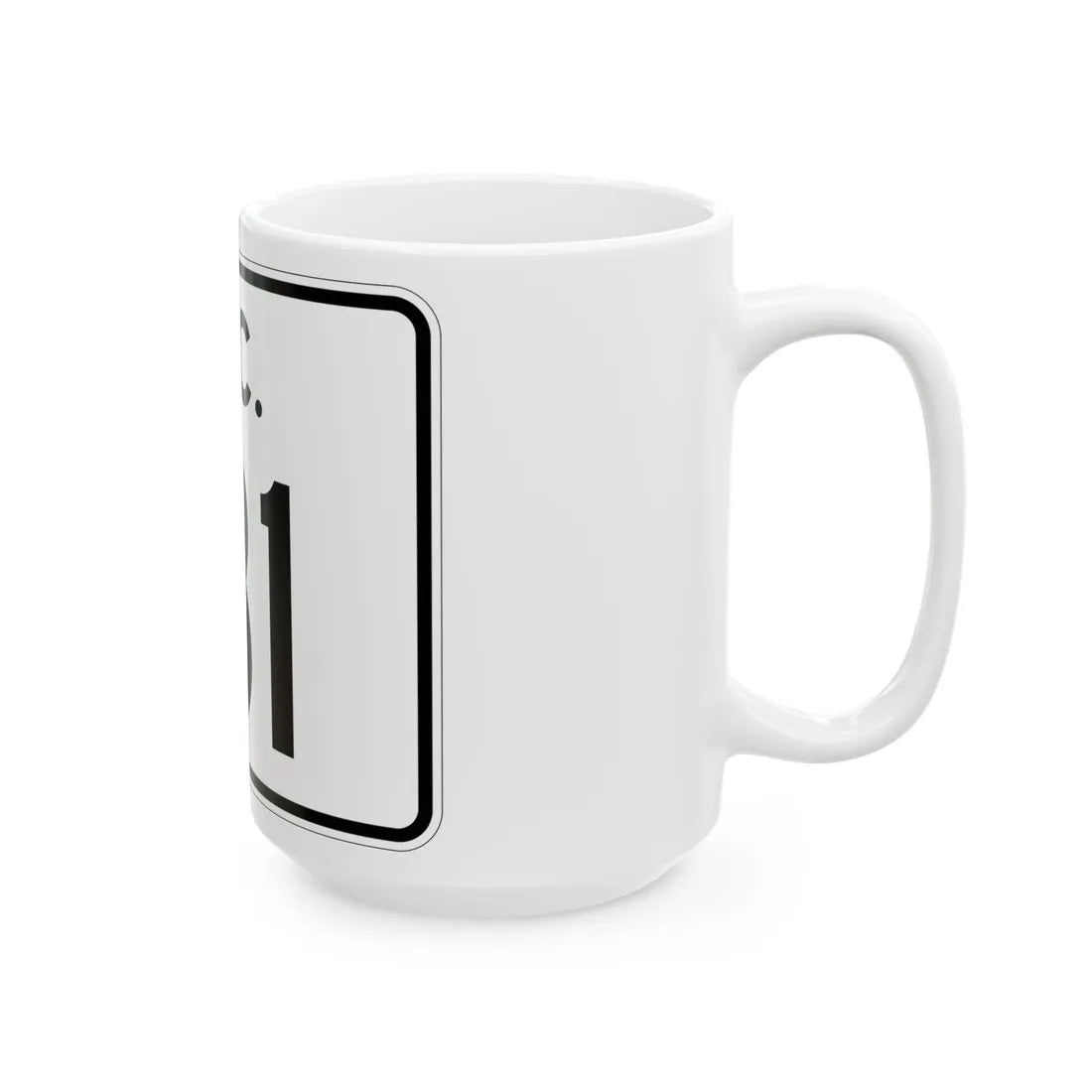 SC-131 (South Carolina) (Road Sign) White Coffee Mug - Go Mug Yourself