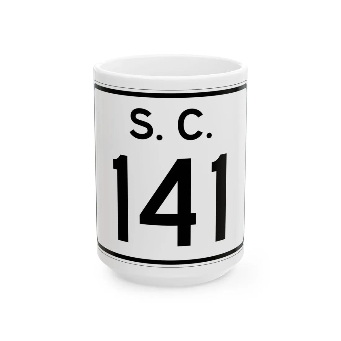 SC-141 (South Carolina) (Road Sign) White Coffee Mug 15oz - Go Mug Yourself