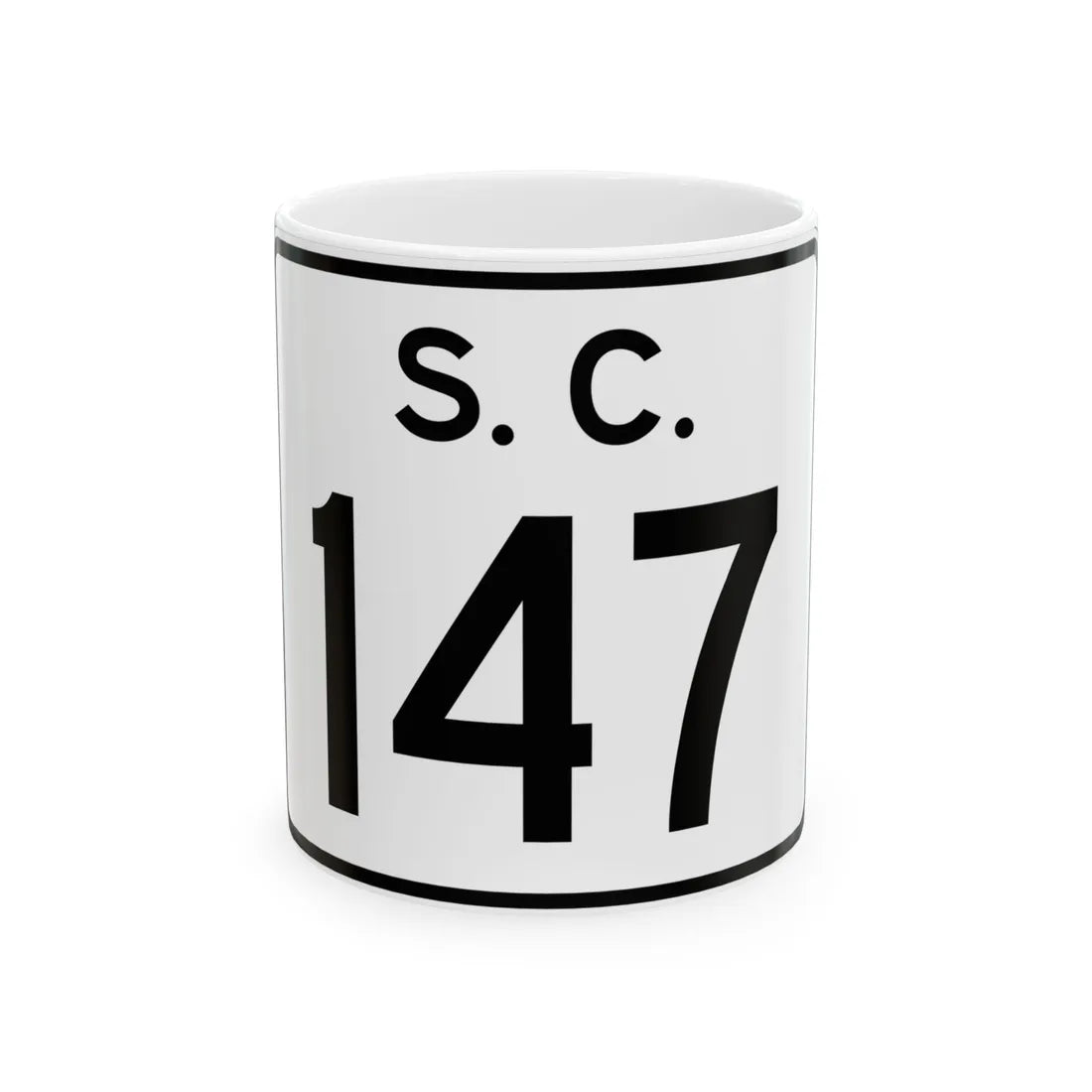 SC-147 (South Carolina) (Road Sign) White Coffee Mug 11oz - Go Mug Yourself