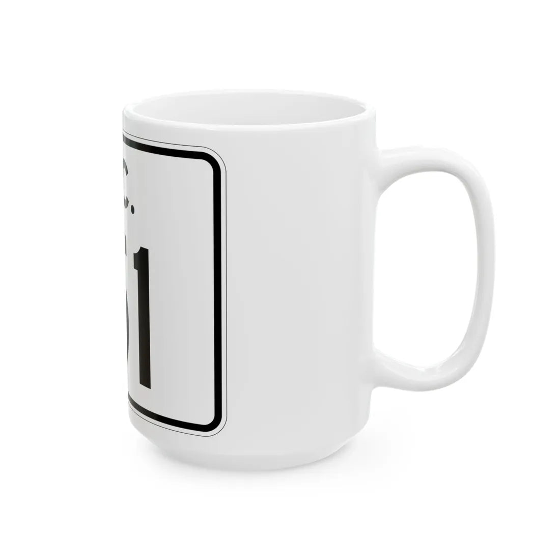 SC-151 (South Carolina) (Road Sign) White Coffee Mug - Go Mug Yourself