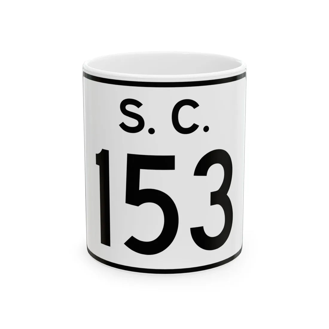 SC-153 (South Carolina) (Road Sign) White Coffee Mug 11oz - Go Mug Yourself