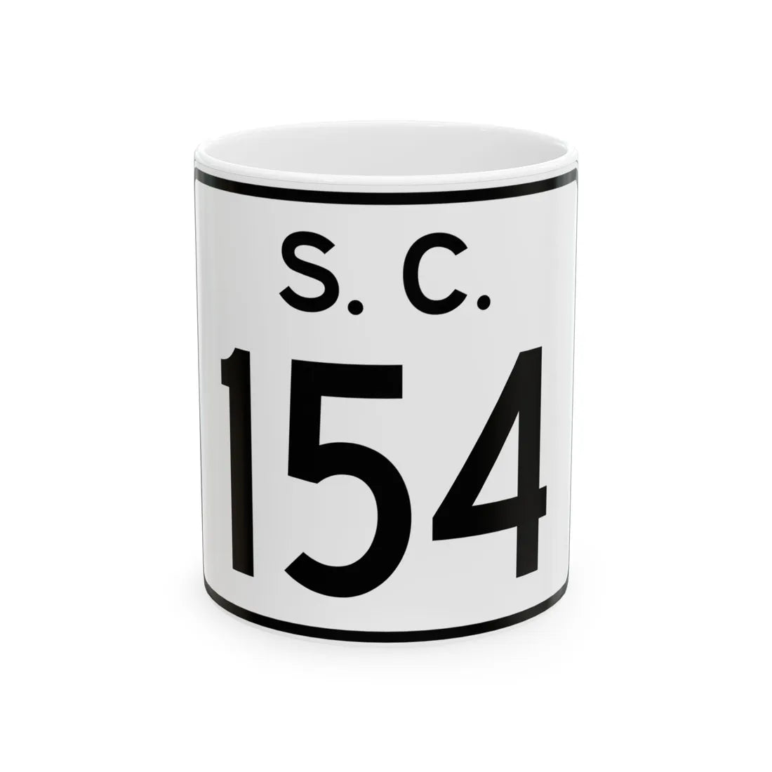 SC-154 (South Carolina) (Road Sign) White Coffee Mug 11oz - Go Mug Yourself