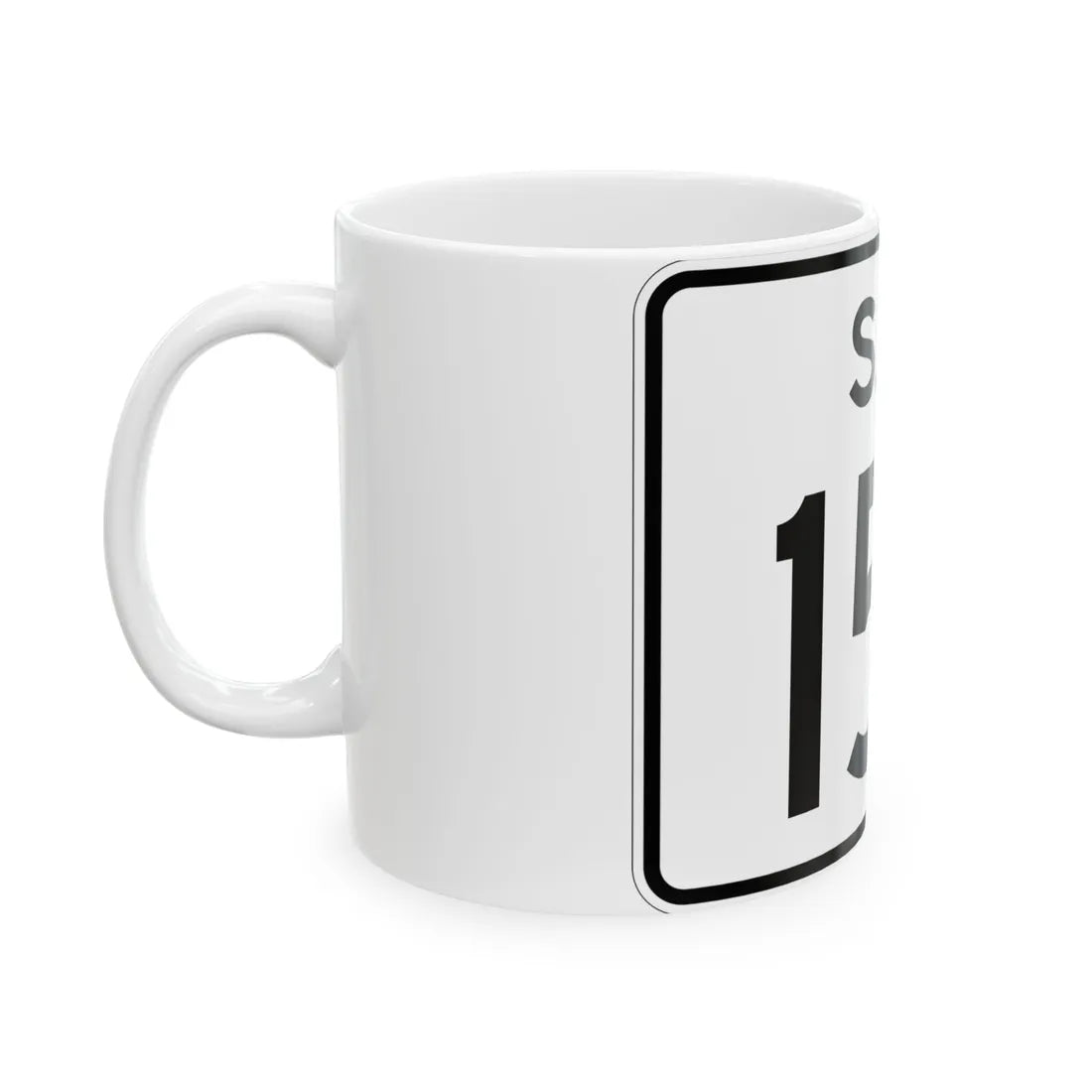 SC-155 (South Carolina) (Road Sign) White Coffee Mug - Go Mug Yourself