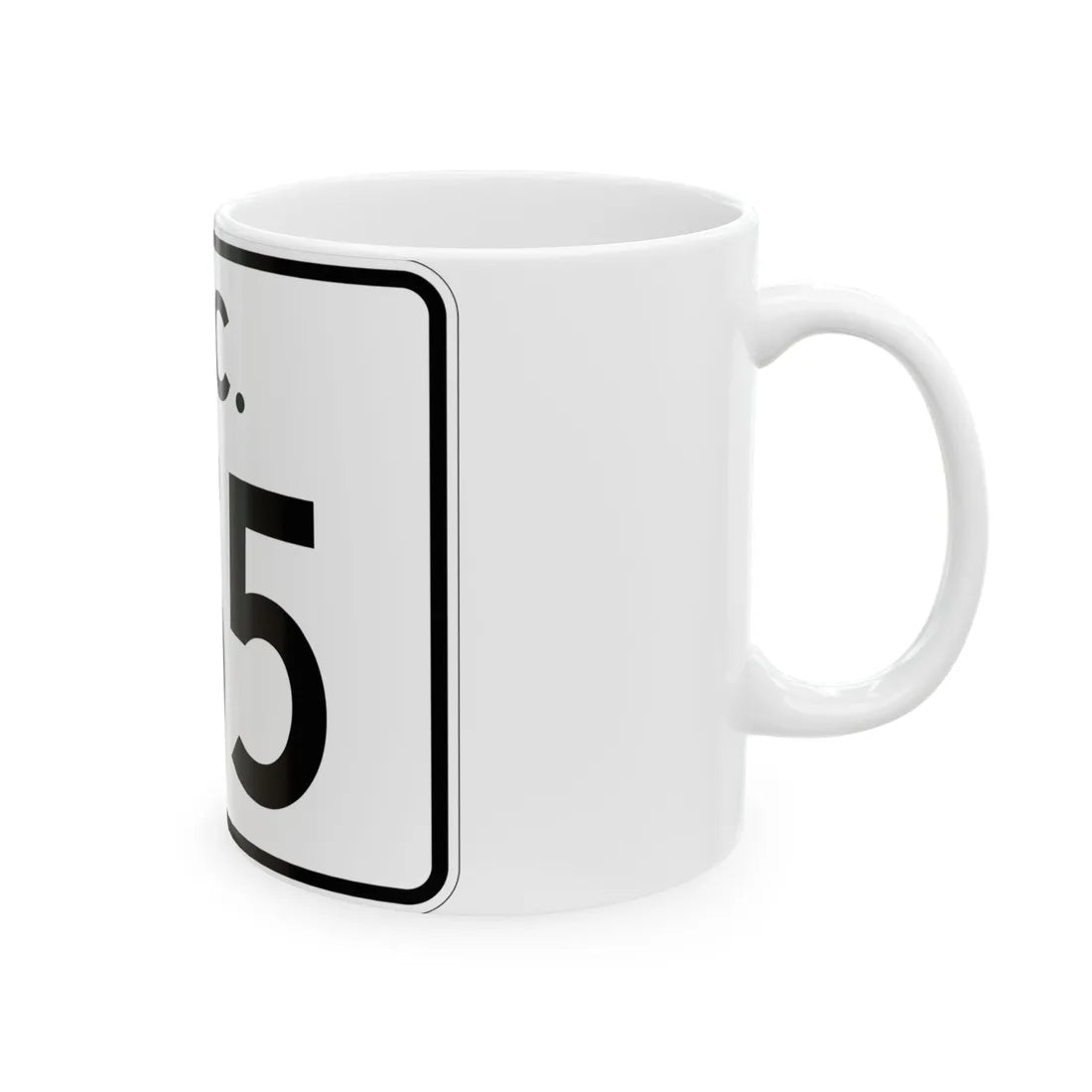 SC-155 (South Carolina) (Road Sign) White Coffee Mug - Go Mug Yourself