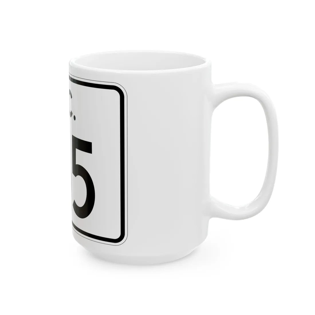SC-155 (South Carolina) (Road Sign) White Coffee Mug - Go Mug Yourself