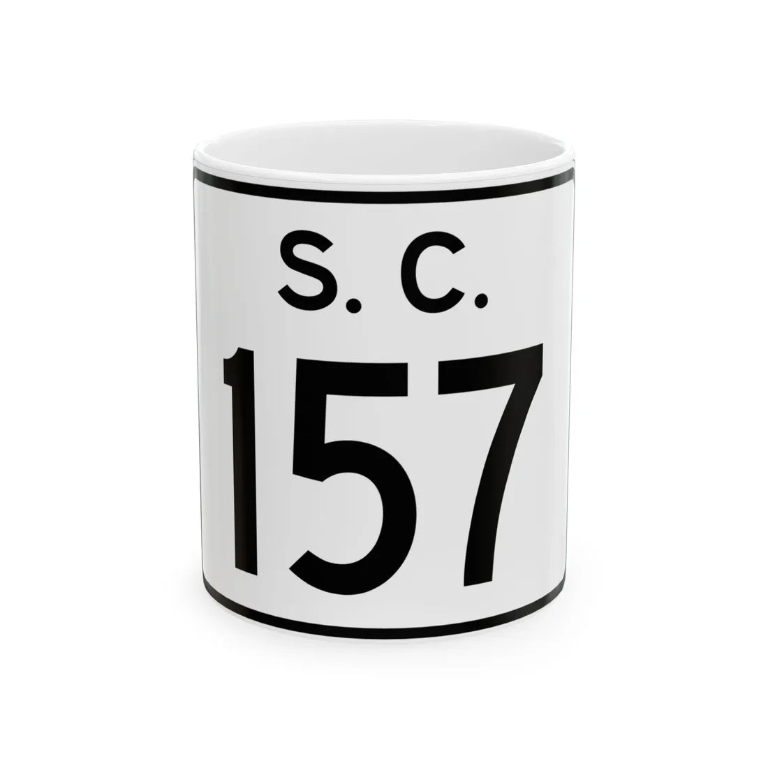SC-157 (South Carolina) (Road Sign) White Coffee Mug 11oz - Go Mug Yourself