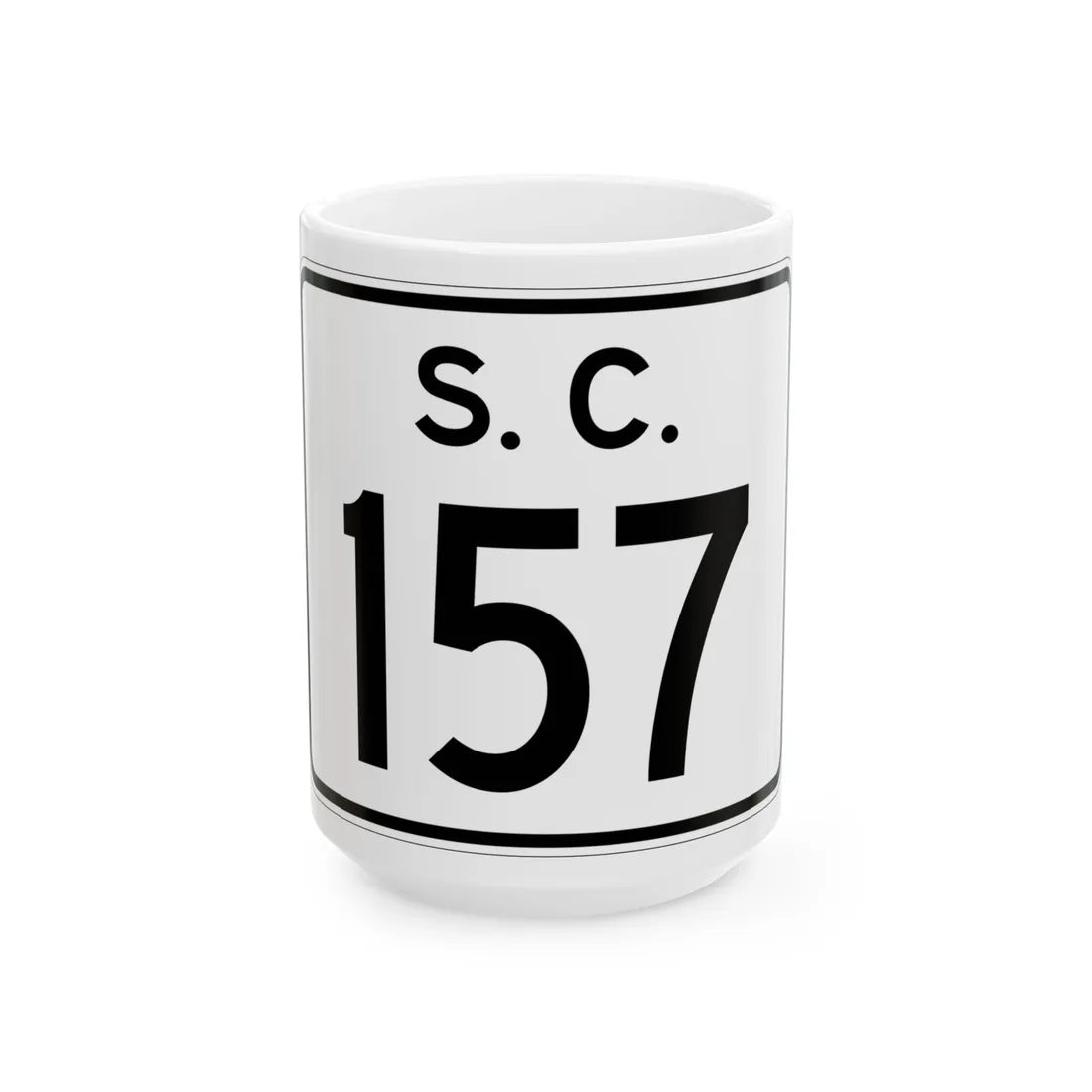 SC-157 (South Carolina) (Road Sign) White Coffee Mug 15oz - Go Mug Yourself