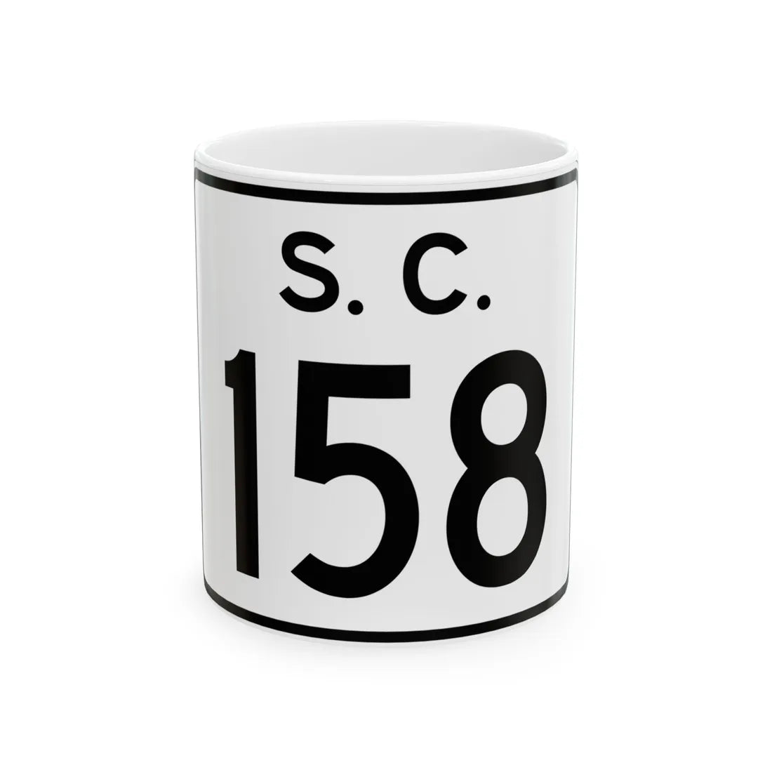 SC-158 (South Carolina) (Road Sign) White Coffee Mug 11oz - Go Mug Yourself