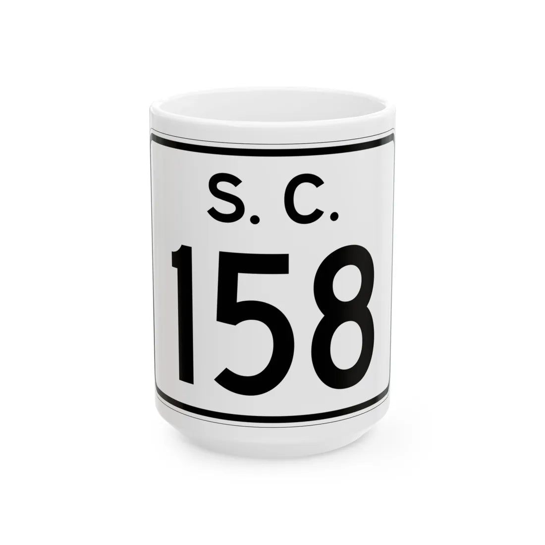 SC-158 (South Carolina) (Road Sign) White Coffee Mug 15oz - Go Mug Yourself