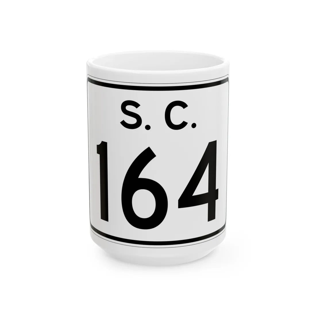 SC-164 (South Carolina) (Road Sign) White Coffee Mug 15oz - Go Mug Yourself