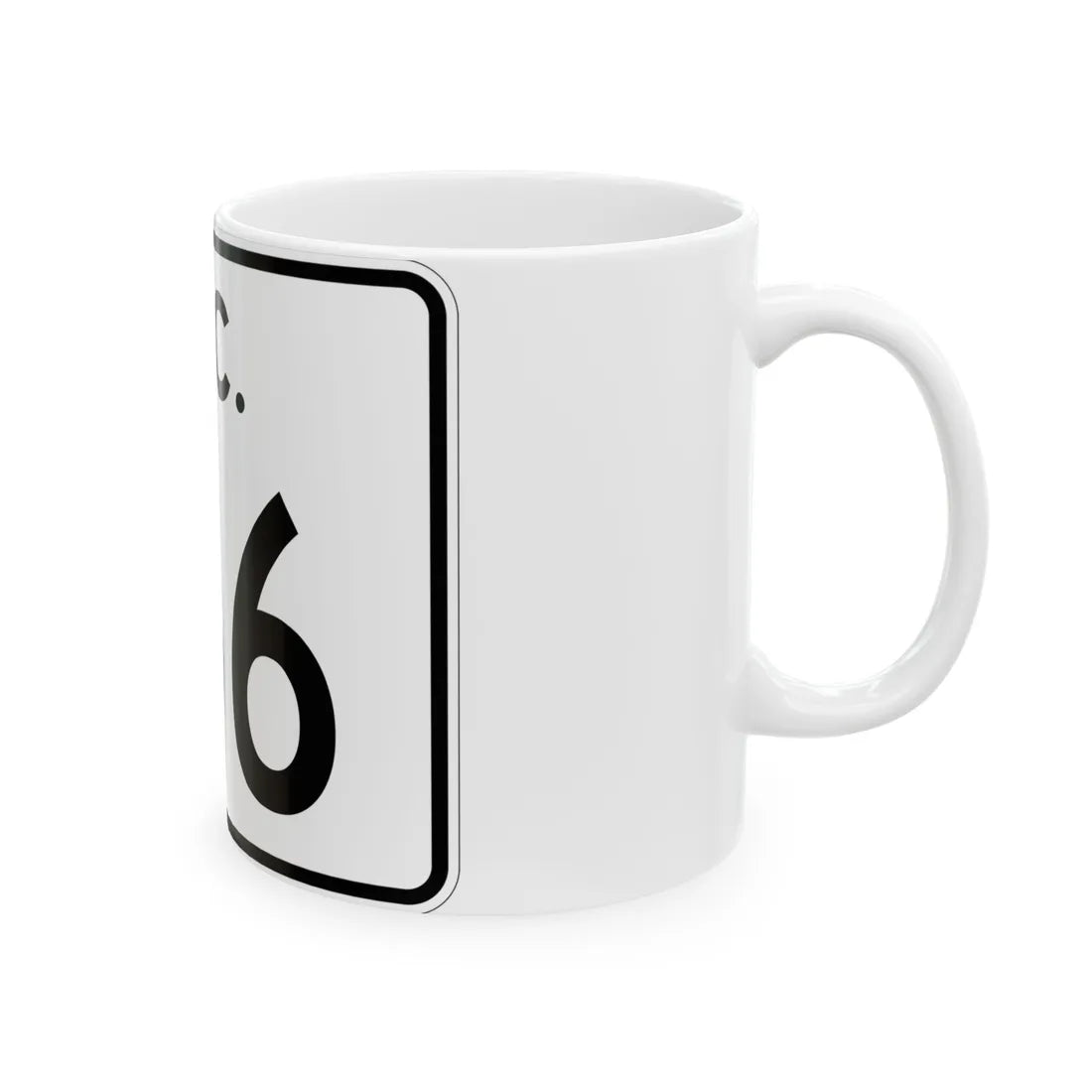 SC-166 (South Carolina) (Road Sign) White Coffee Mug - Go Mug Yourself