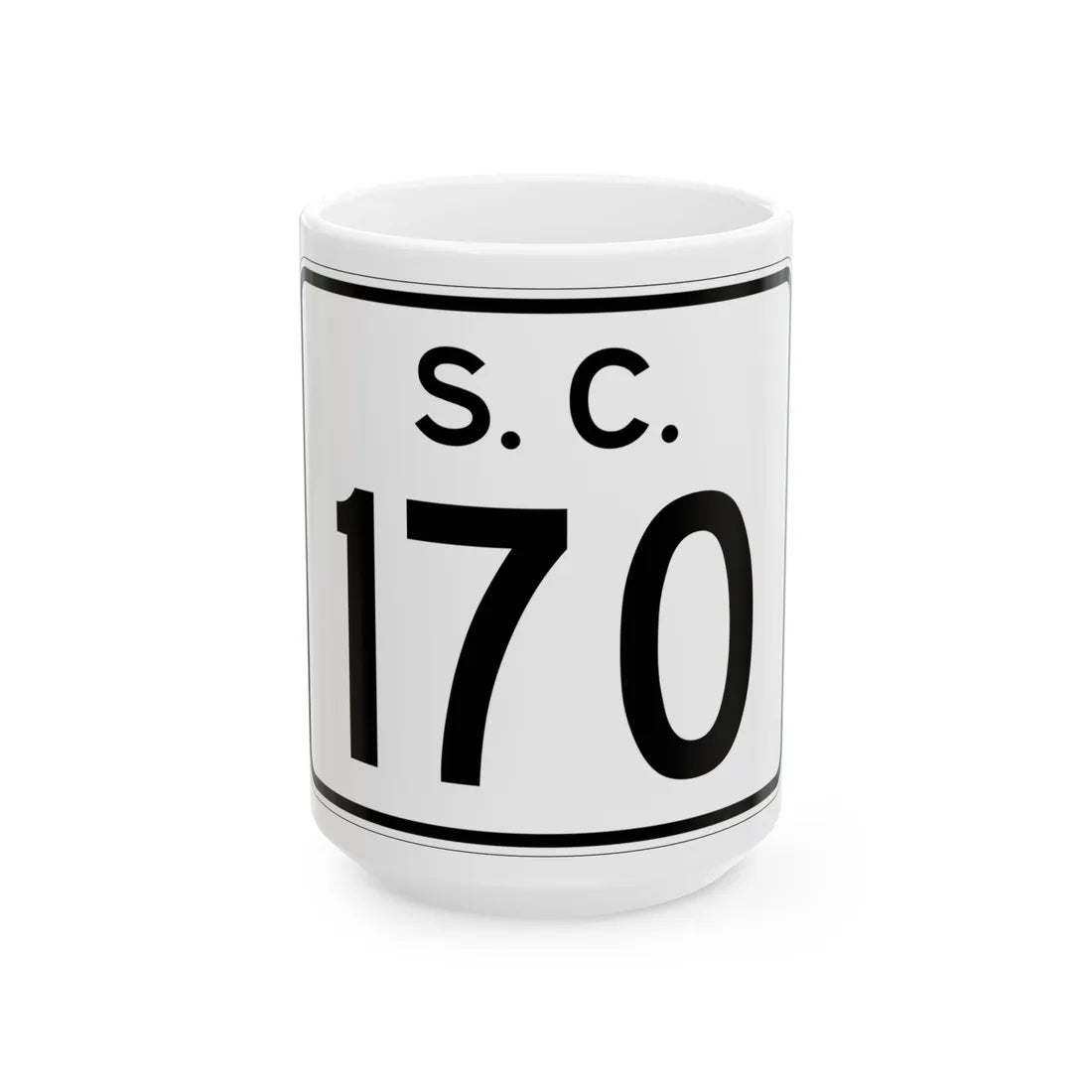 SC-170 (South Carolina) (Road Sign) White Coffee Mug 15oz - Go Mug Yourself
