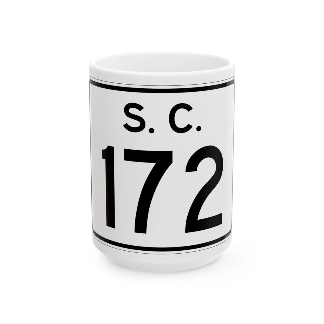 SC-172 (South Carolina) (Road Sign) White Coffee Mug 15oz - Go Mug Yourself
