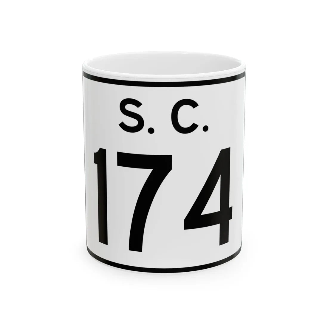 SC-174 (South Carolina) (Road Sign) White Coffee Mug 11oz - Go Mug Yourself