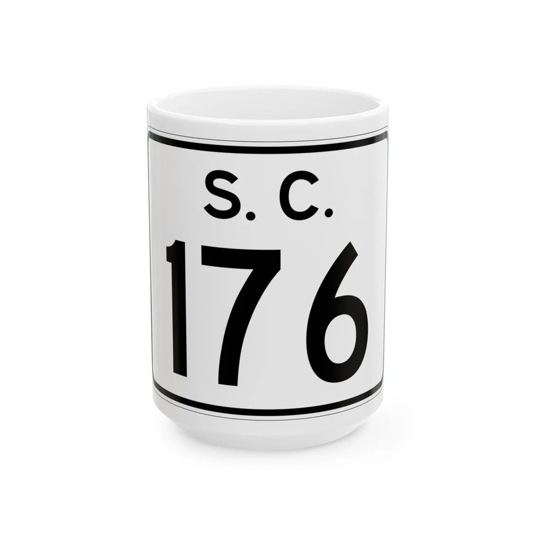 SC-176 (South Carolina) (Road Sign) White Coffee Mug 15oz - Go Mug Yourself